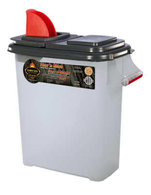 Pour n Store Pellet Dispenser Bin 20lb Size Pour n Store Pellet Dispenser Bin 20lb Size