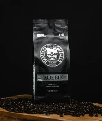 Rampage Coffee Code Blk GROUND (Dark Roast) 340g Bag Rampage Coffee Code Blk GROUND (Dark Roast) 340g Bag