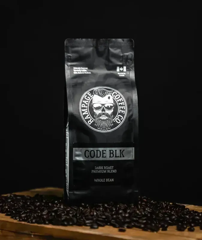 Rampage Coffee Code Blk GROUND (Dark Roast) 340g Bag