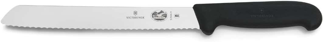 Victorinox Bread 8" Wavy Black Fibrox