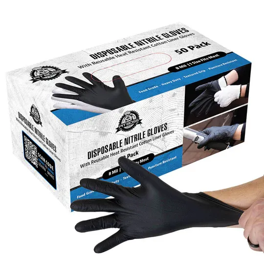 Pit Boss 50ct Disposable Gloves w 2/Cotton Gloves