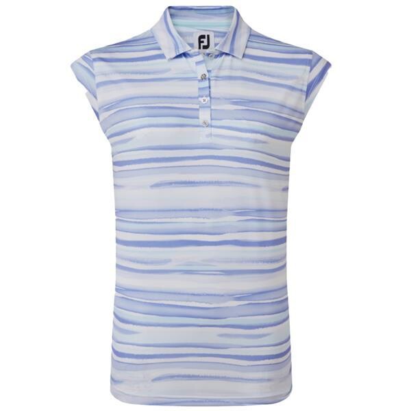 FootJoy Women's Cap Sleeve Watercolour Print Lisle Violet FootJoy Women's Cap Sleeve Watercolour Print Lisle Violet