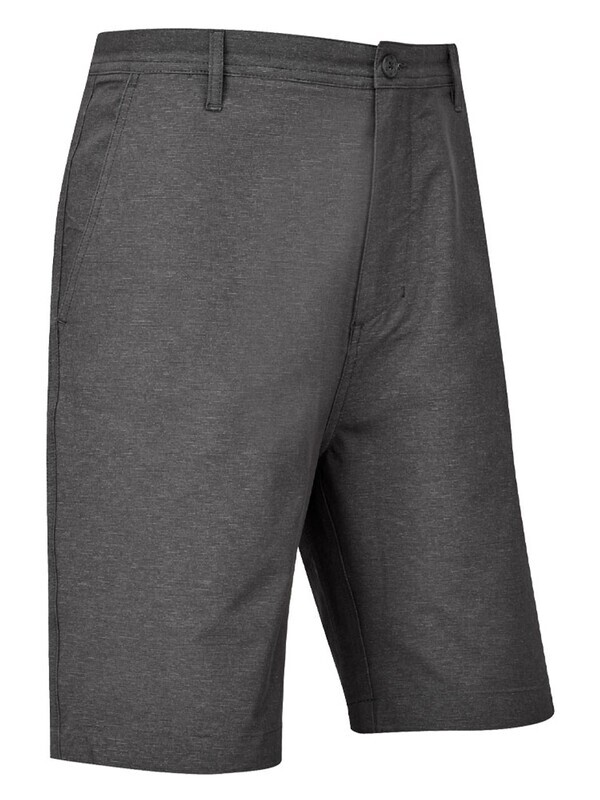 FootJoy Slim Fit Broken Stripe Woven Shorts - Black FootJoy Slim Fit Broken Stripe Woven Shorts - Black