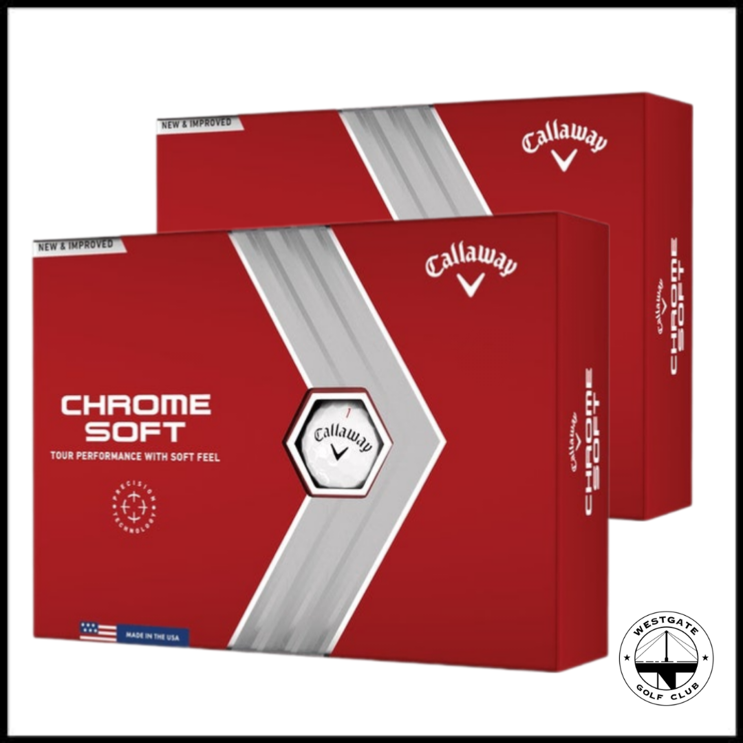 Callaway Chrome Soft Triple Track Golf Balls White - 2x Dozen