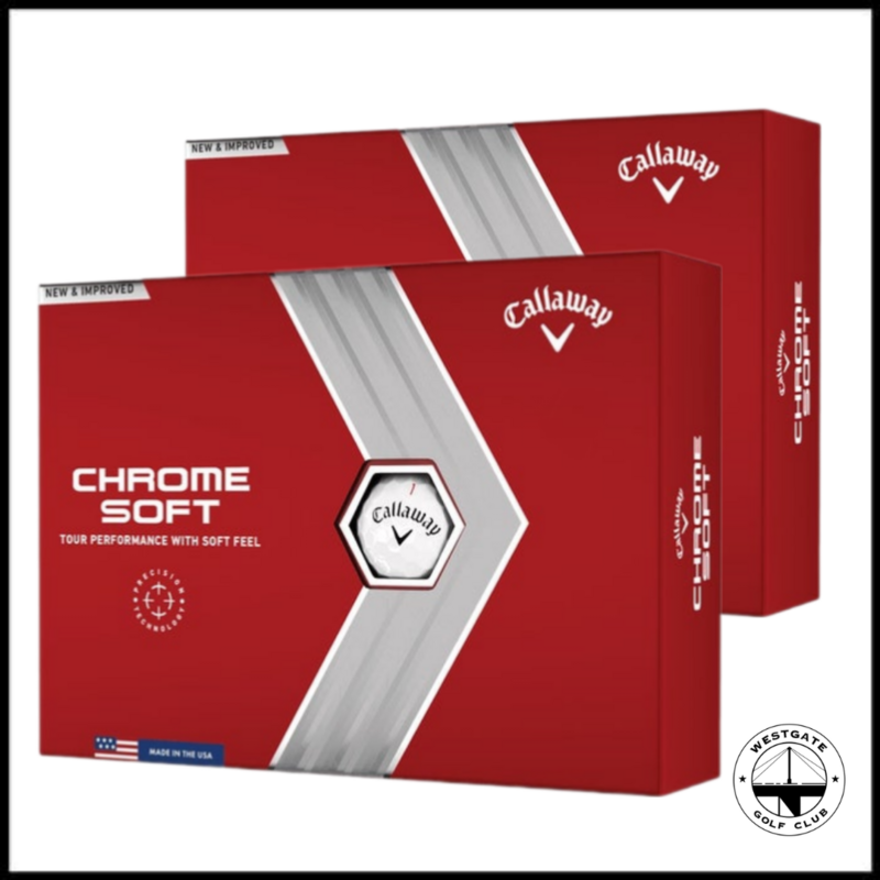 Callaway Chrome Soft Triple Track Golf Balls White - 2x Dozen