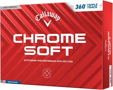 Callaway Chrome Soft Triple Track Golf Balls White - 1 Dozen 2022