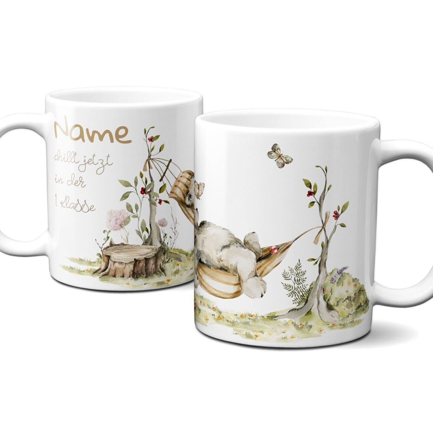 personalisierte Tasse zur Einschulung