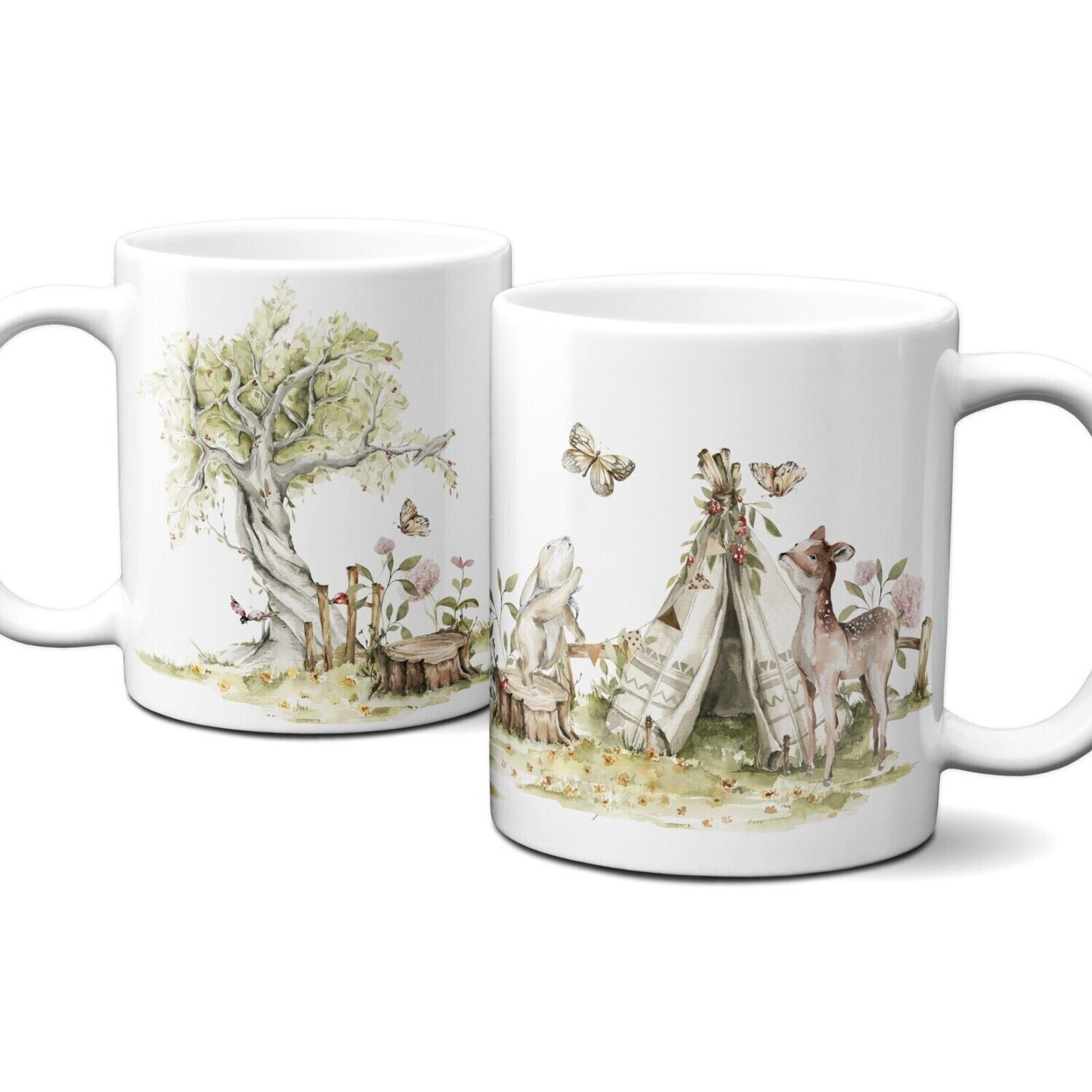 Tasse mit kleiner Waldgeschichte