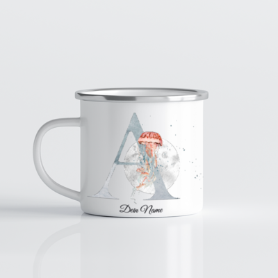 Tasse mit persönlichen Unterwasser Monogramm