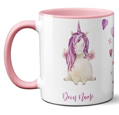 personalisierte Tasse für Einhorn Freunde