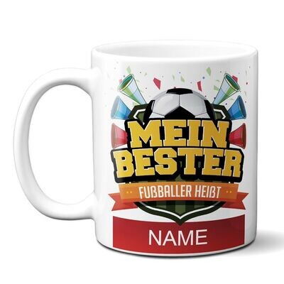 personalisierte Tasse für den besten Fußballer