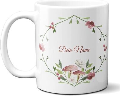 personalisierte Tasse mit Fliegenpilz