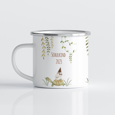 individuelle Tasse für Schulkinder mit Schildkröte