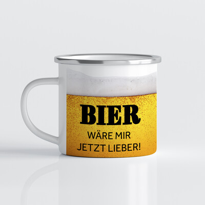 Tasse mit Bier - wäre mir jetzt lieber