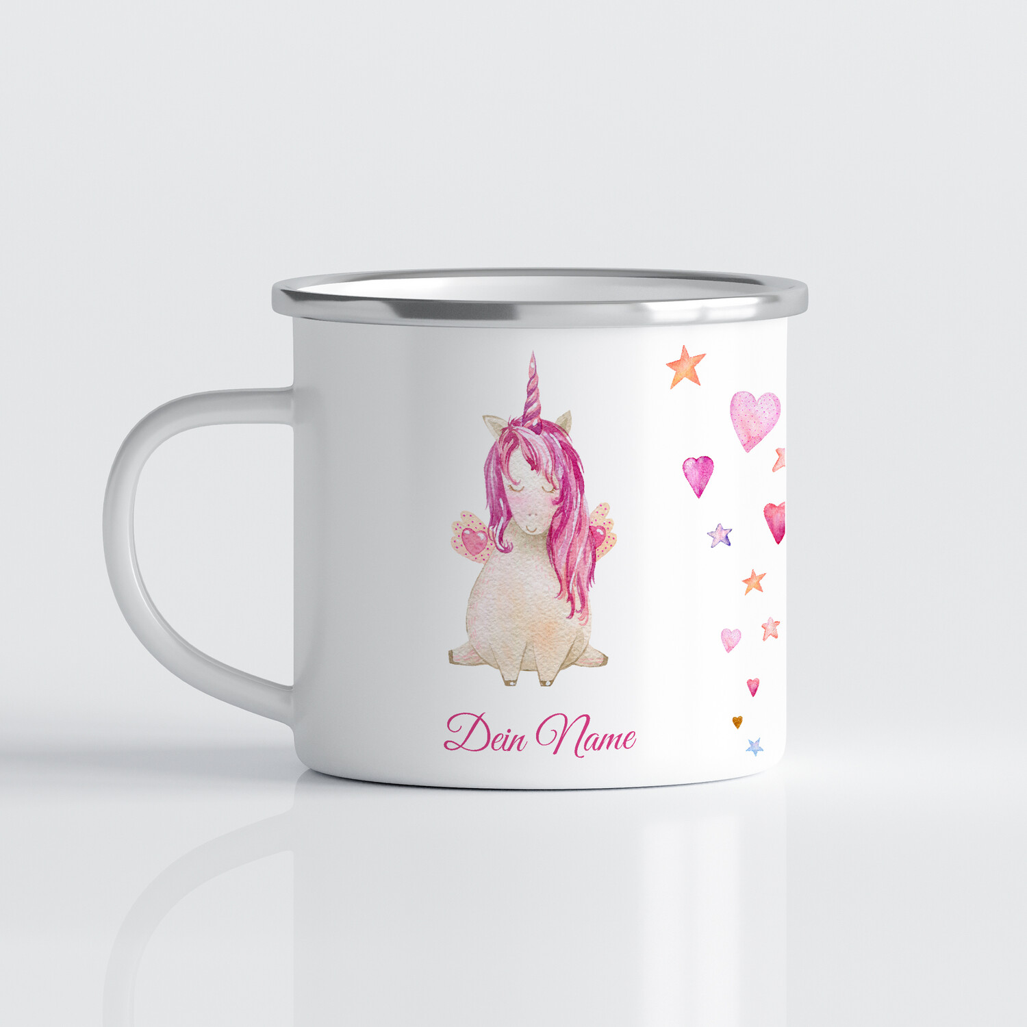 personalisierte Tasse mit Einhörnern