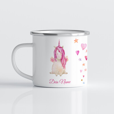 personalisierte Tasse mit Einhörnern