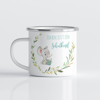 Tasse für Schulkinder mit Elefant