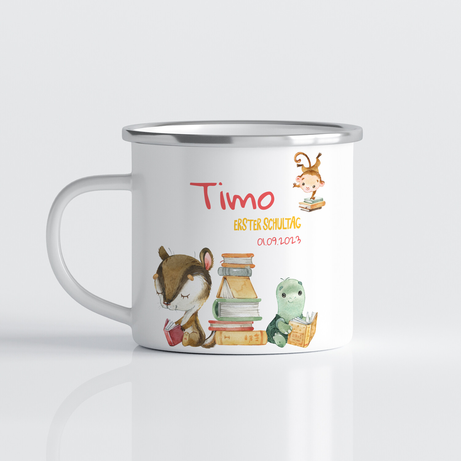 personalisierte Tasse zur Einschulung