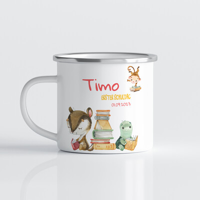 personalisierte Tasse zur Einschulung