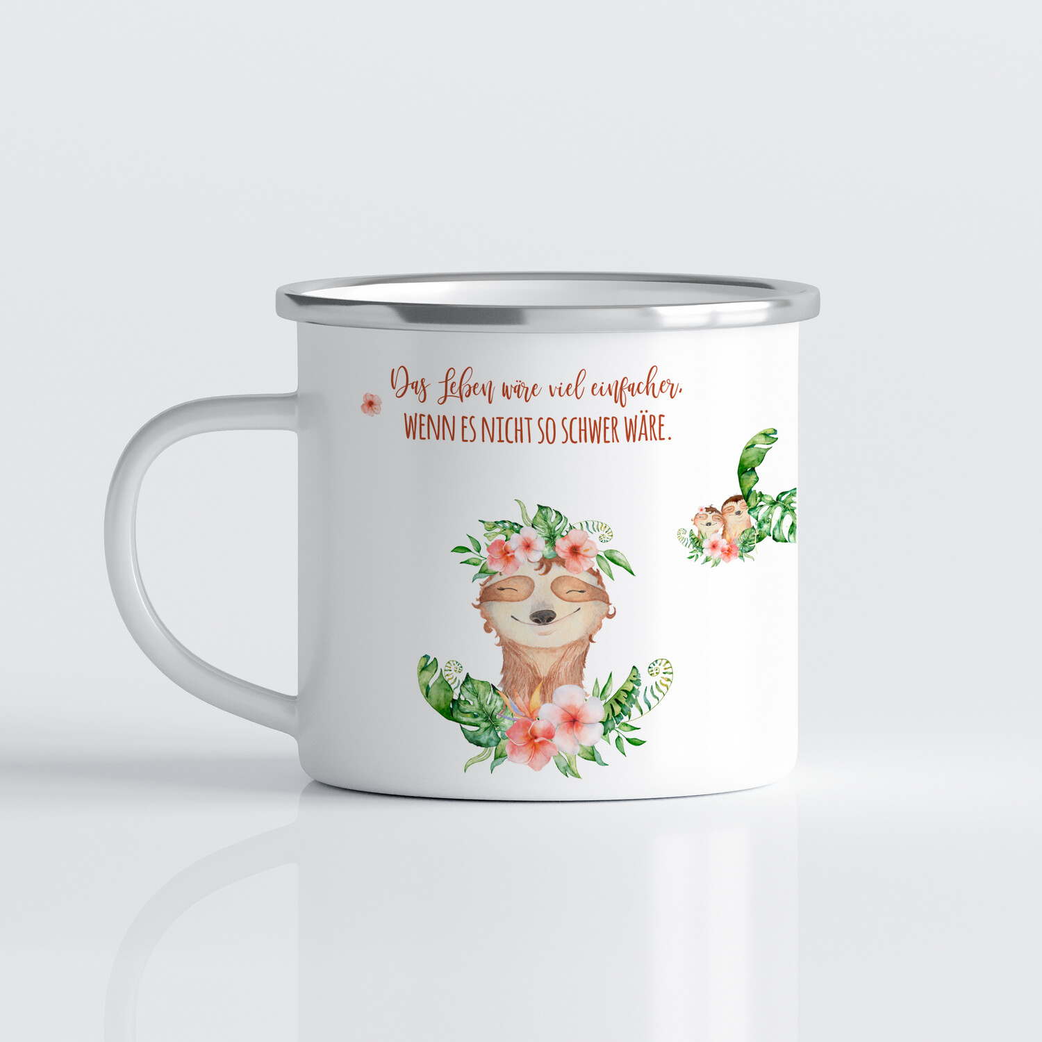 Tasse mit Faultierdame