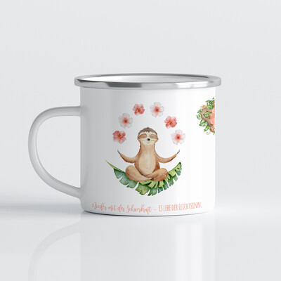 Tasse mit Faultier - es lebe die Leichtigkeit