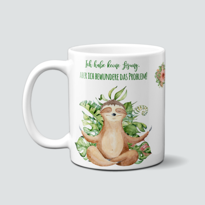 Tasse mit Faultier - Pflicht ruft