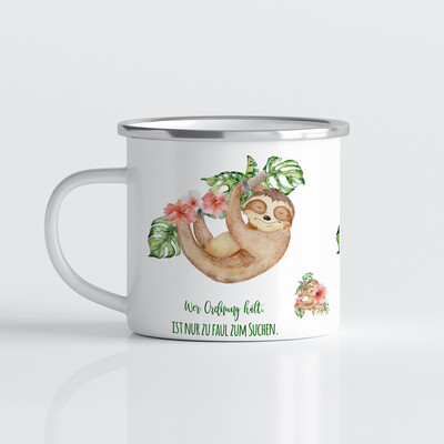 Tasse mit Faultier - Ordnung halten