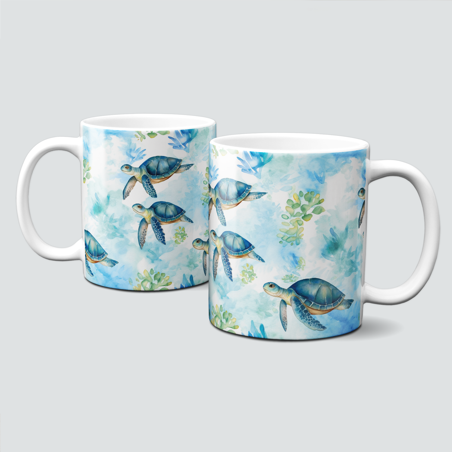 Tasse mit Schildkröte / Turtle im Wasser