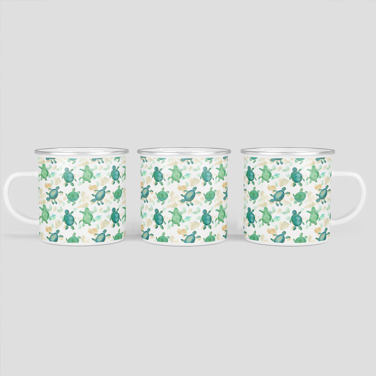 Emailletasse mit Schildkröte / Turtle