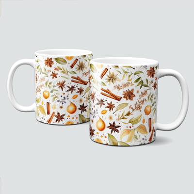 Tasse mit tollen Herbstmotiven - Autumn, Gewürze, Nelken, Stern