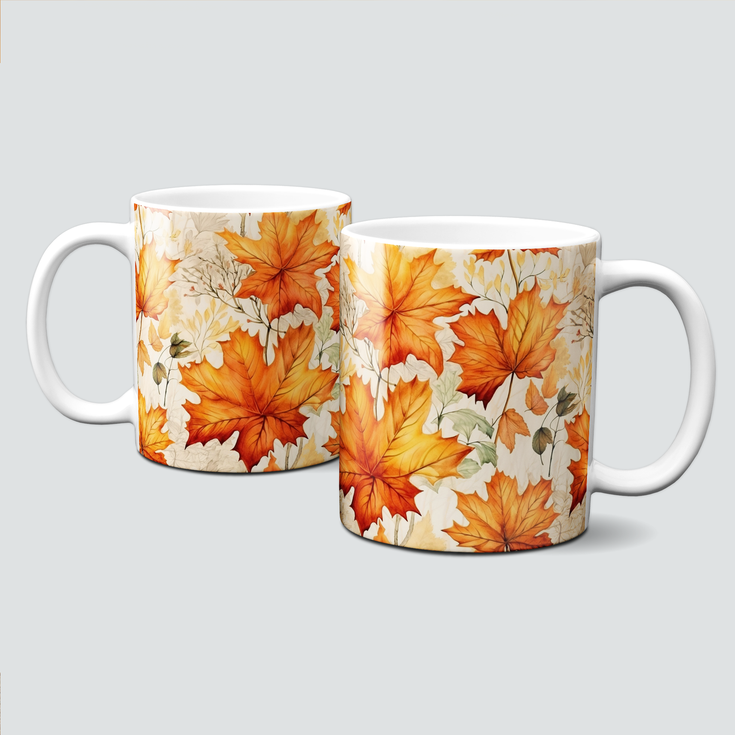 Tasse mit schönen Herbstblättern - Autumn Blätter, Kastanienblätter