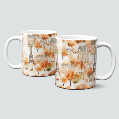 Tasse mit schönen Herbstmotiven - Paris im Herbst - Autumn