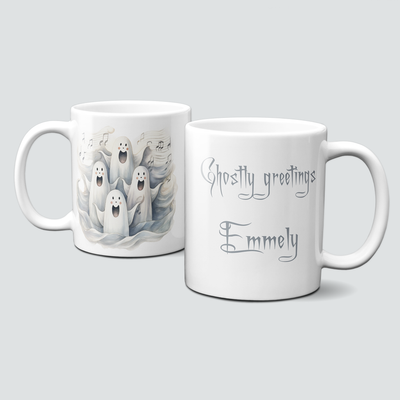 personalisierte Gespenstertasse - ghostty greetings - nur für dich