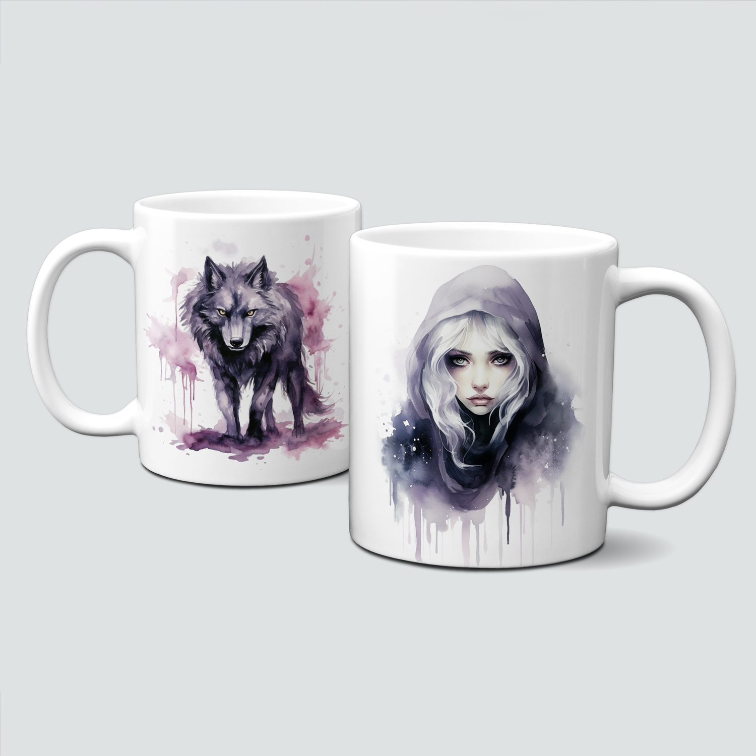 Tasse für Halloween - dunkle Magie, Wolf, Mädchen, Blut, Horror
