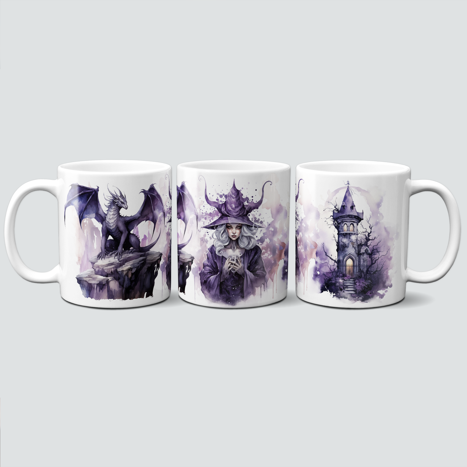 Tasse für Halloween - dunkle Magie, Fairy, Drache