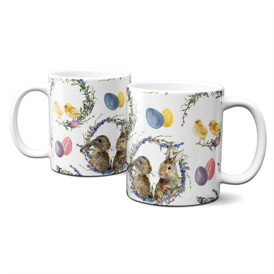 Ostertasse - Happy Eastern - Ostern - Hasen - Kranz - Eier