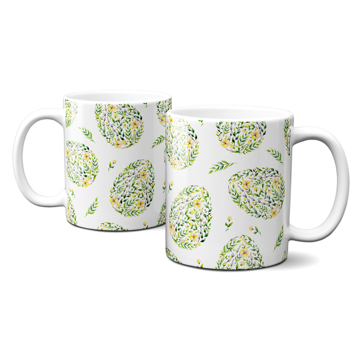 Frühlingstasse - Frohe Ostern - Frohe Ostern - Pflanzen - Blüten - Eier