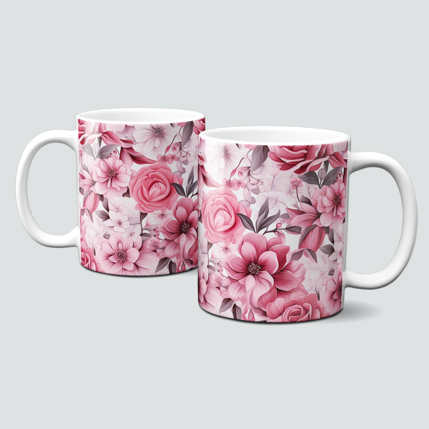 oh-cuptastic Blüten-Tasse,  VintageCupid-Blumen-Rosen-Altrosa-Blätter