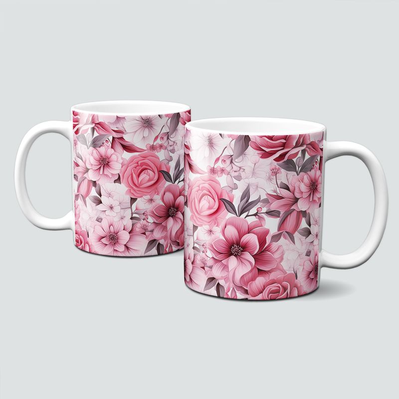 oh-cuptastic Blüten-Tasse,  VintageCupid-Blumen-Rosen-Altrosa-Blätter
