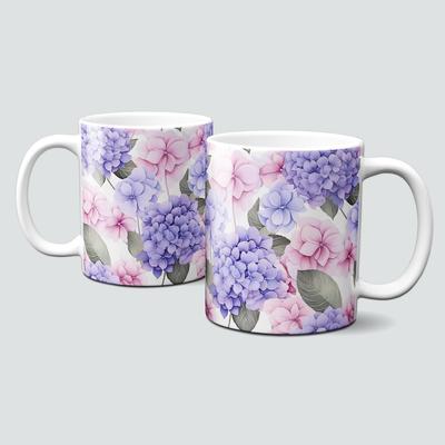 oh-cuptastic Blüten-Tasse,  VintageClock-Hordensie-Rosa-Lila-Pink-Blume