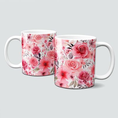 oh-cuptastic Blüten-Tasse, VintageCupid-Blumen-Rosen-Pink-Rosa-Blätter