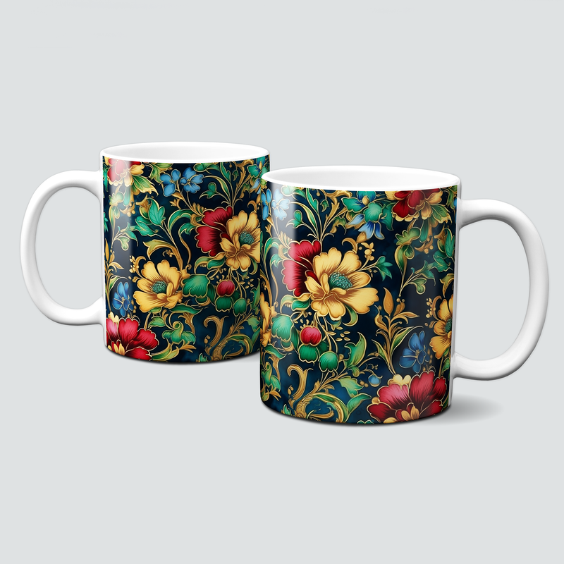 Tasse Victorian Home - Ornamente - Blüten-Muster-Blumen-Zweige
