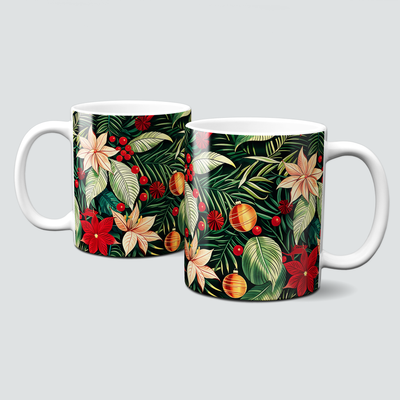 oh-cuptastic Tasse,  Weihnachten-Weihnachtsstern-Pflanze-Gelb-Rot