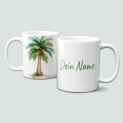 oh-cuptastic Tasse, Weihnachten-Weihnachtspalme-Pflanze-mit Kugeln-Palme-Personalisierbar oh-cuptastic Tasse, Weihnachten-Weihnachtspalme-Pflanze-mit Kugeln-Palme-Personalisierbar