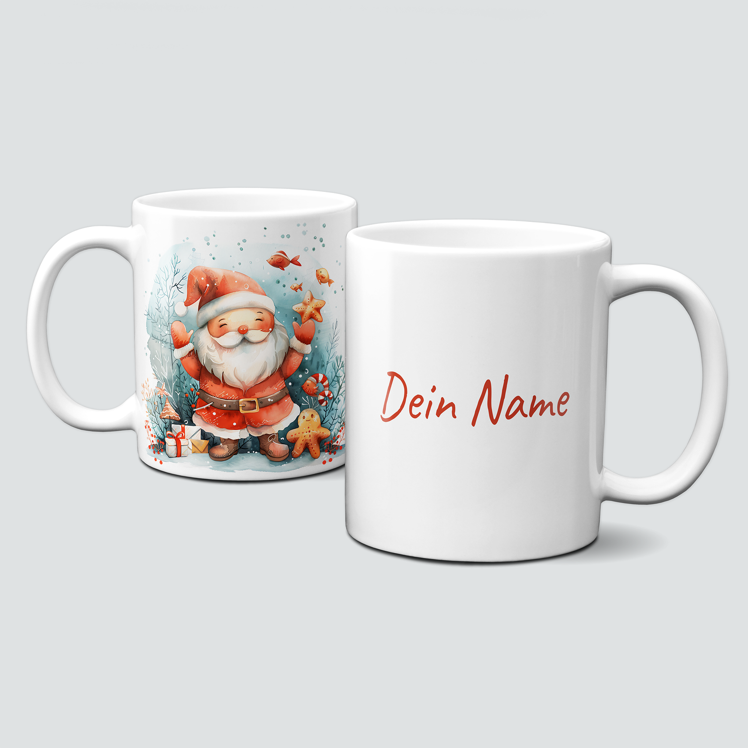 oh-cuptastic Tasse, Weihnachten-Weihnachtsmann-Unterwasser-Personalisierbar