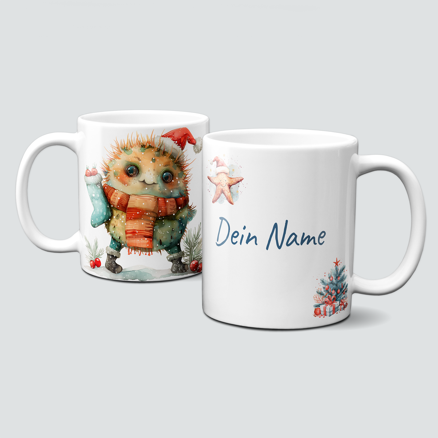 oh-cuptastic Tasse, Weihnachten-Kugelfisch-Unterwasser-Personalisierbar