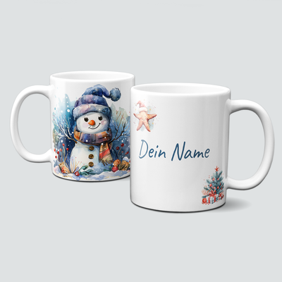 oh-cuptastic Tasse, Weihnachten-Schneemann-Unterwasser-Personalisierbar