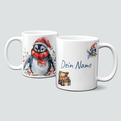 oh-cuptastic Tasse, Weihnachten-Pinguin-Unterwasser-Personalisierbar oh-cuptastic Tasse, Weihnachten-Pinguin-Unterwasser-Personalisierbar