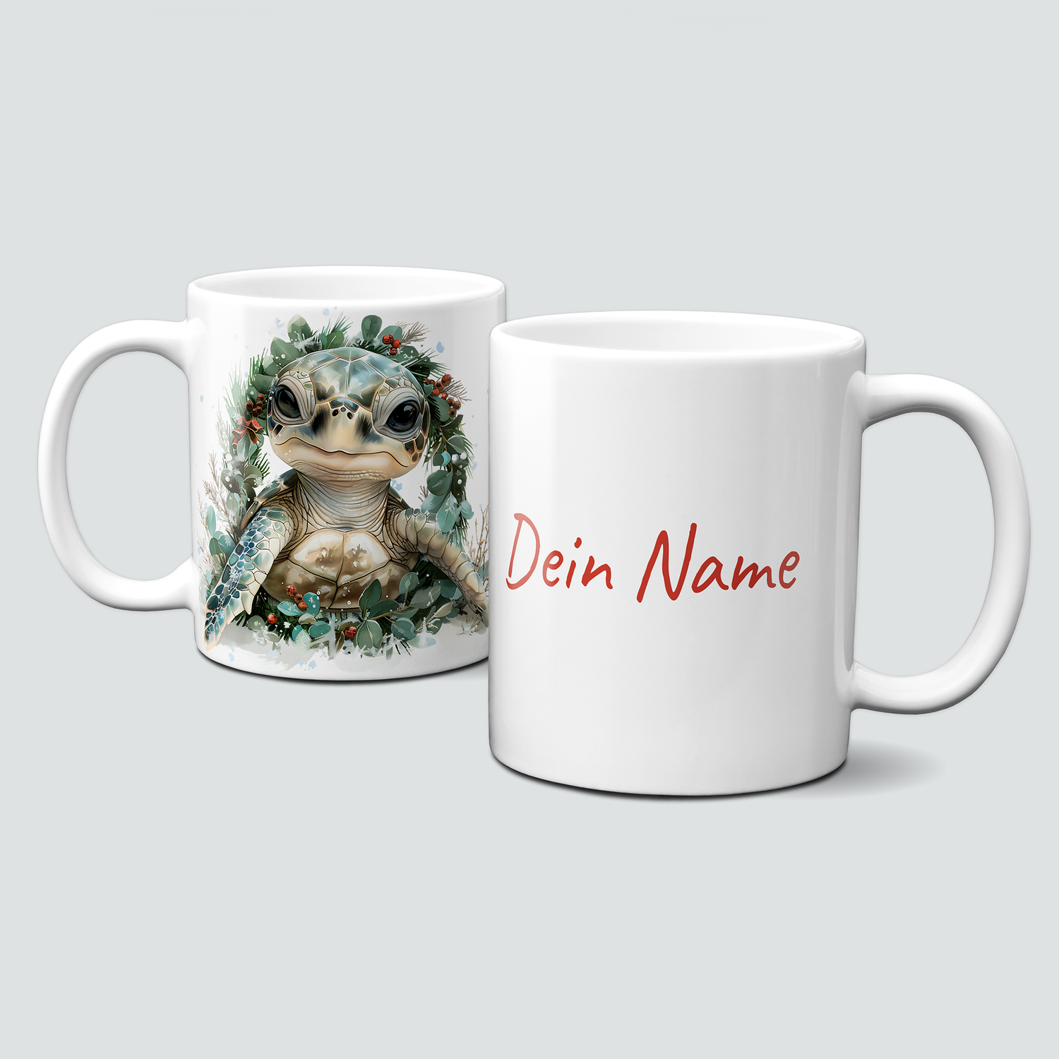 oh-cuptastic Tasse, Weihnachten-Schildkröte-Unterwasser-Personalisierbar oh-cuptastic Tasse, Weihnachten-Schildkröte-Unterwasser-Personalisierbar