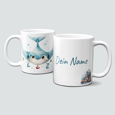 oh-cuptastic Tasse, Weihnachten-Rochen-Unterwasser-Personalisierbar
